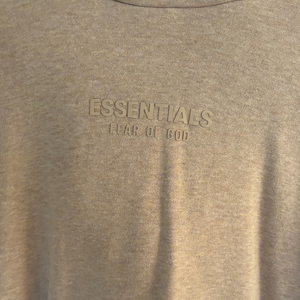 Essentials Tan Logo Pullover - Picture 2 of 5